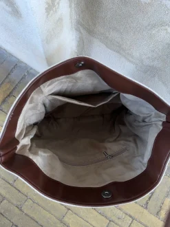 Design By Si Genova skuldertaske - Beige/brun Outlet