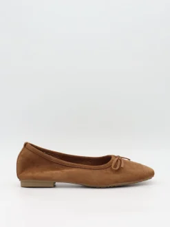 Design By Si Gina ballerina i ruskind - Brun Best