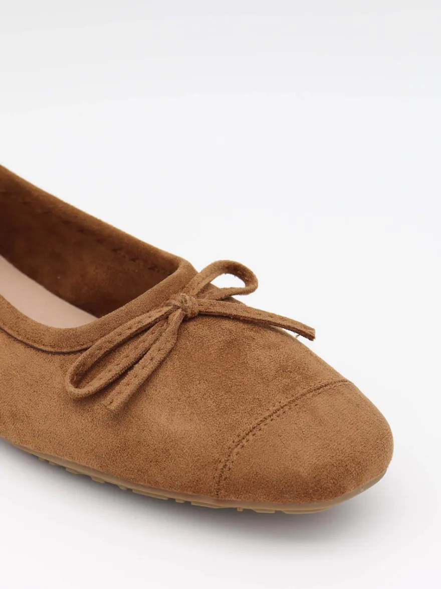 Design By Si Gina ballerina i ruskind - Brun Best