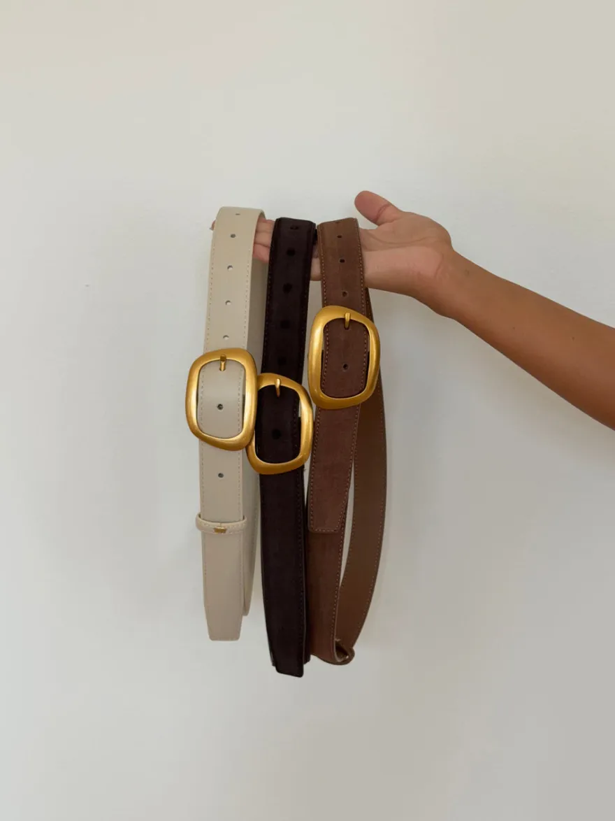 Design By Si Heritage bælte - Brun/guld Sale