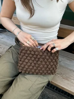 Design By Si Hæklet clutch - Brun Best