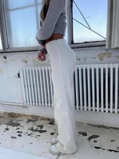 Design By Si Hollie bukser med striber - Hvid Sale