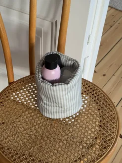 Design By Si Honey lille opbevaring med striber -Hvid/grøn Discount