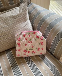 Design By Si Honey lille toilettaske med jordbær - Lyserød Outlet