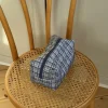 Design By Si Honey lille toilettaske med tern - Blå Sale
