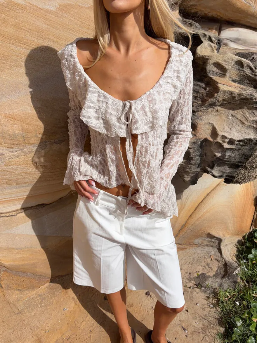 Design By Si Iria bluse - Off white New