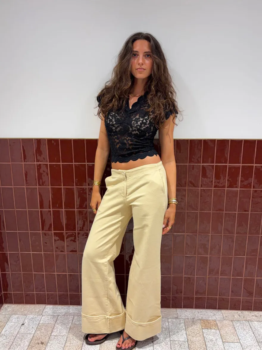 Design By Si Isabel blondetop - Sort Hot