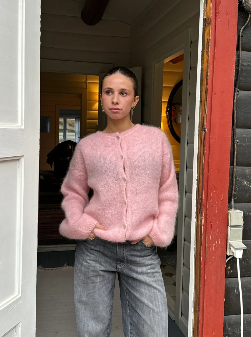 Design By Si Jamilla mohair cardigan - Lyserød
