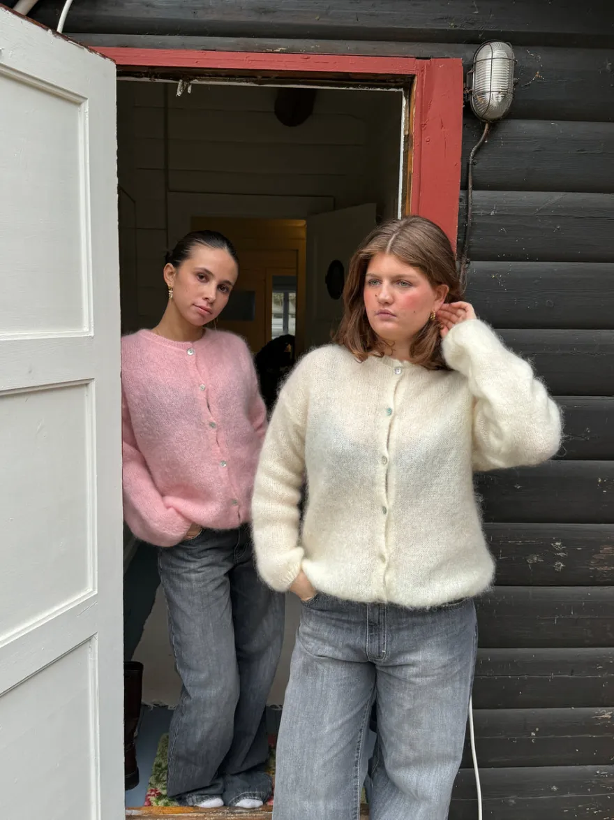 Design By Si Jamilla mohair cardigan - Lyserød