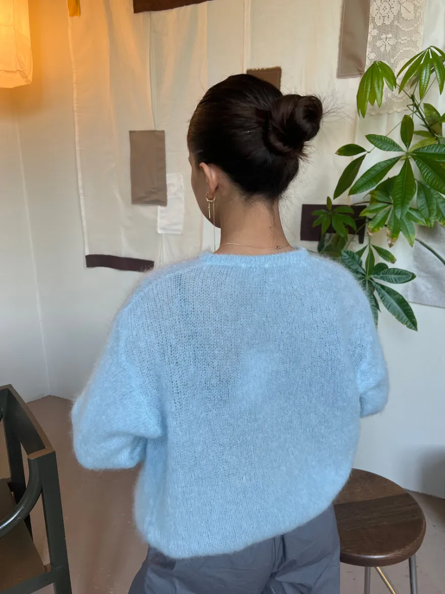 Design By Si Jamilla mohair cardigan - Lyseblå Online