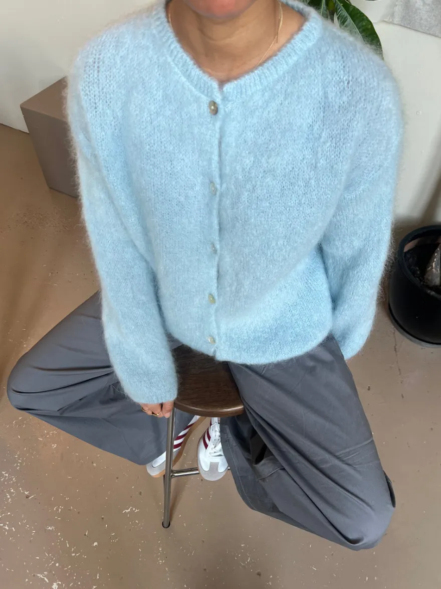 Design By Si Jamilla mohair cardigan - Lyseblå Online