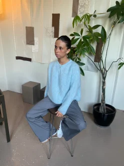 Design By Si Jamilla mohair cardigan - Lyseblå Online