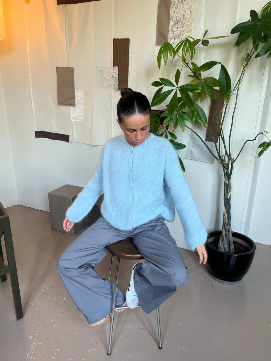 Design By Si Jamilla mohair cardigan - Lyseblå Online