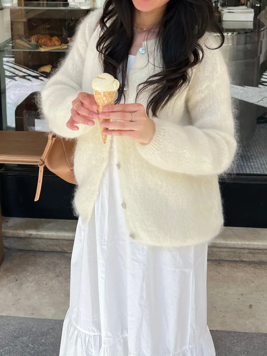 Design By Si Jamilla mohair cardigan - Off white Best