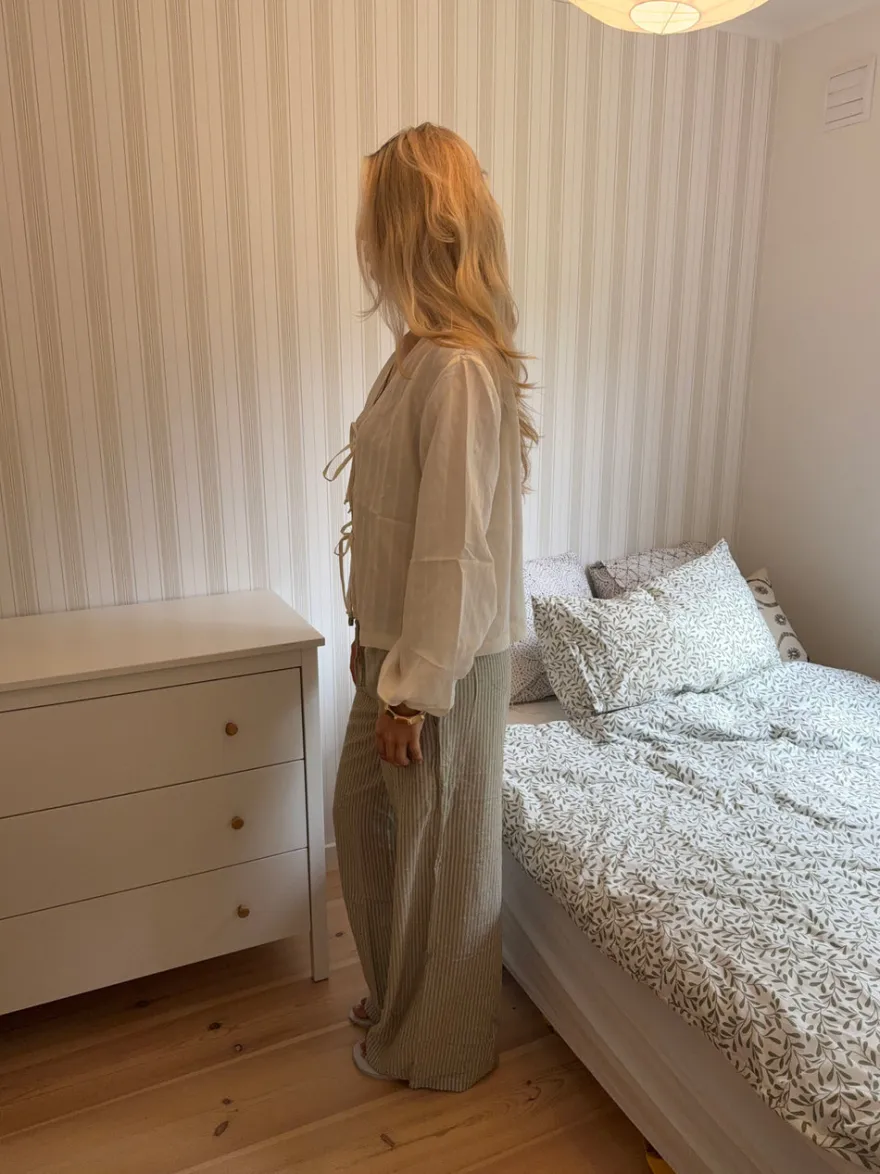 Design By Si Jasmin bukser med striber - Grøn/hvid Best