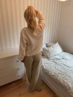 Design By Si Jasmin bukser med striber - Grøn/hvid Best