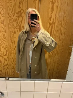 Design By Si Josefine oversized trenchcoat - Mørk beige Best
