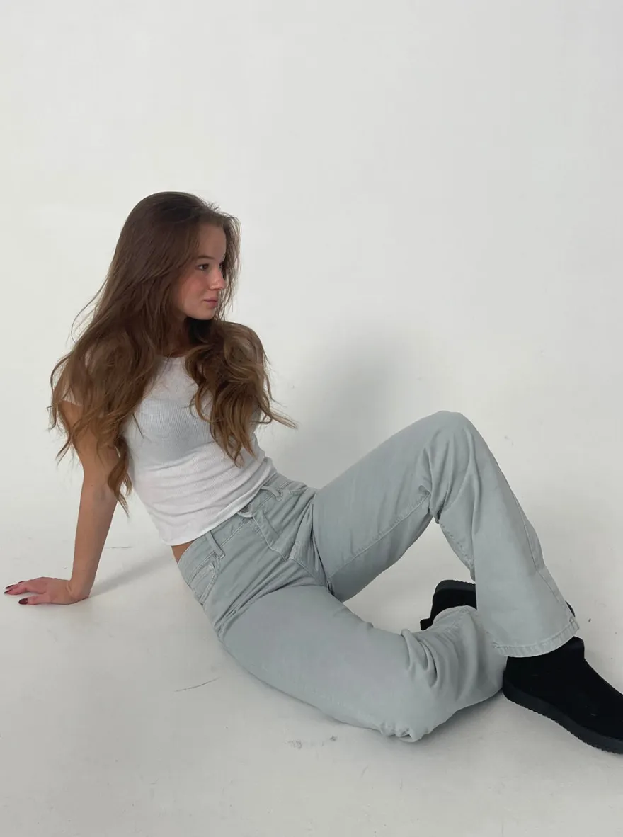 Design By Si Josie jeans - Lysegrå Clearance