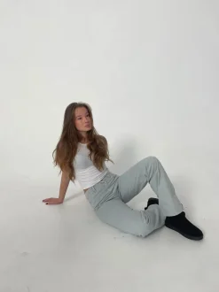 Design By Si Josie jeans - Lysegrå Clearance