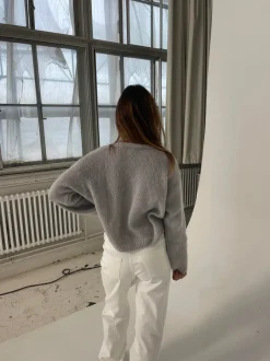 Design By Si Julieta one botton cardigan - Grå Outlet