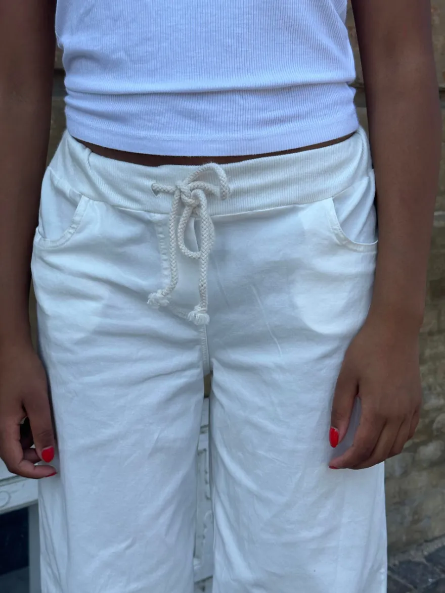 Design By Si Kamila lavtaljede bukser - Off-white Clearance