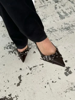 Design By Si Kandy slingback stiletter - Brun New