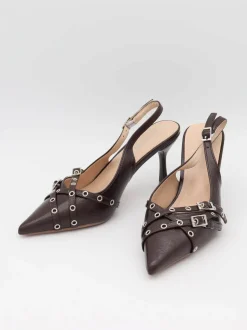 Design By Si Kandy slingback stiletter - Brun New