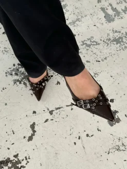 Design By Si Kandy slingback stiletter - Brun New