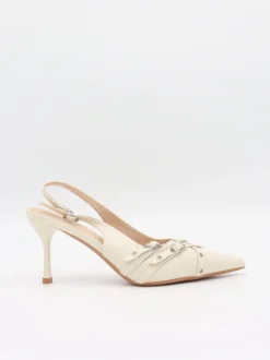 Design By Si Kandy slingback stiletter - Cream Online