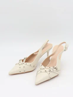 Design By Si Kandy slingback stiletter - Cream Online