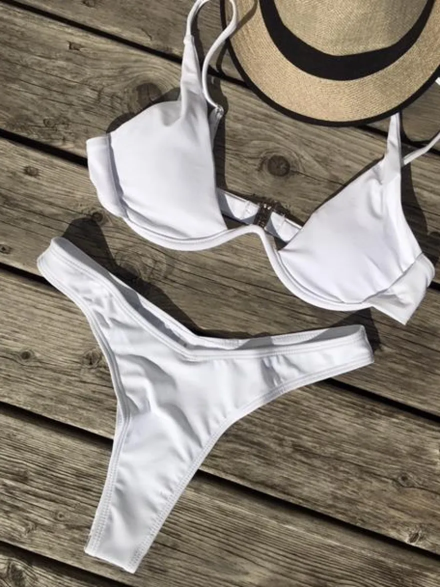 Design By Si Kanvas bikini hvid Best