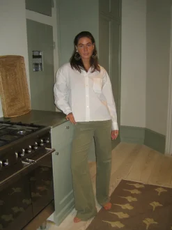 Design By Si Karla fløjlsbukser - Kaki grøn Outlet
