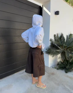 Design By Si Kelsey bermudashorts med nålestriber - Brun