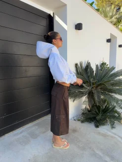 Design By Si Kelsey bermudashorts med nålestriber - Brun