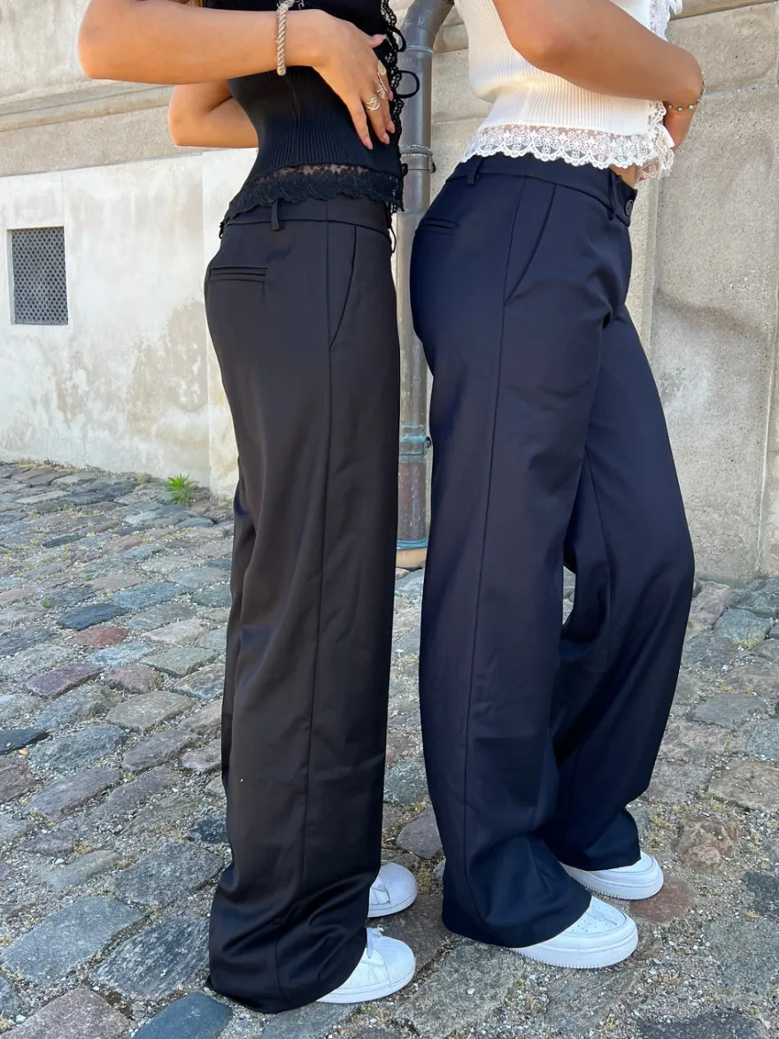 Design By Si Kienna lavtaljet suit bukser - Sort New