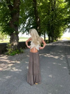 Design By Si Kiera lang nederdel - Brun New