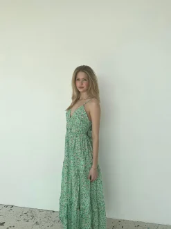 Design By Si Kimora kjole - Grøn Outlet