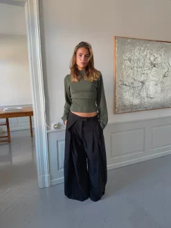 Design By Si Klausa suitpants med nålestriber - Sort/hvid Discount