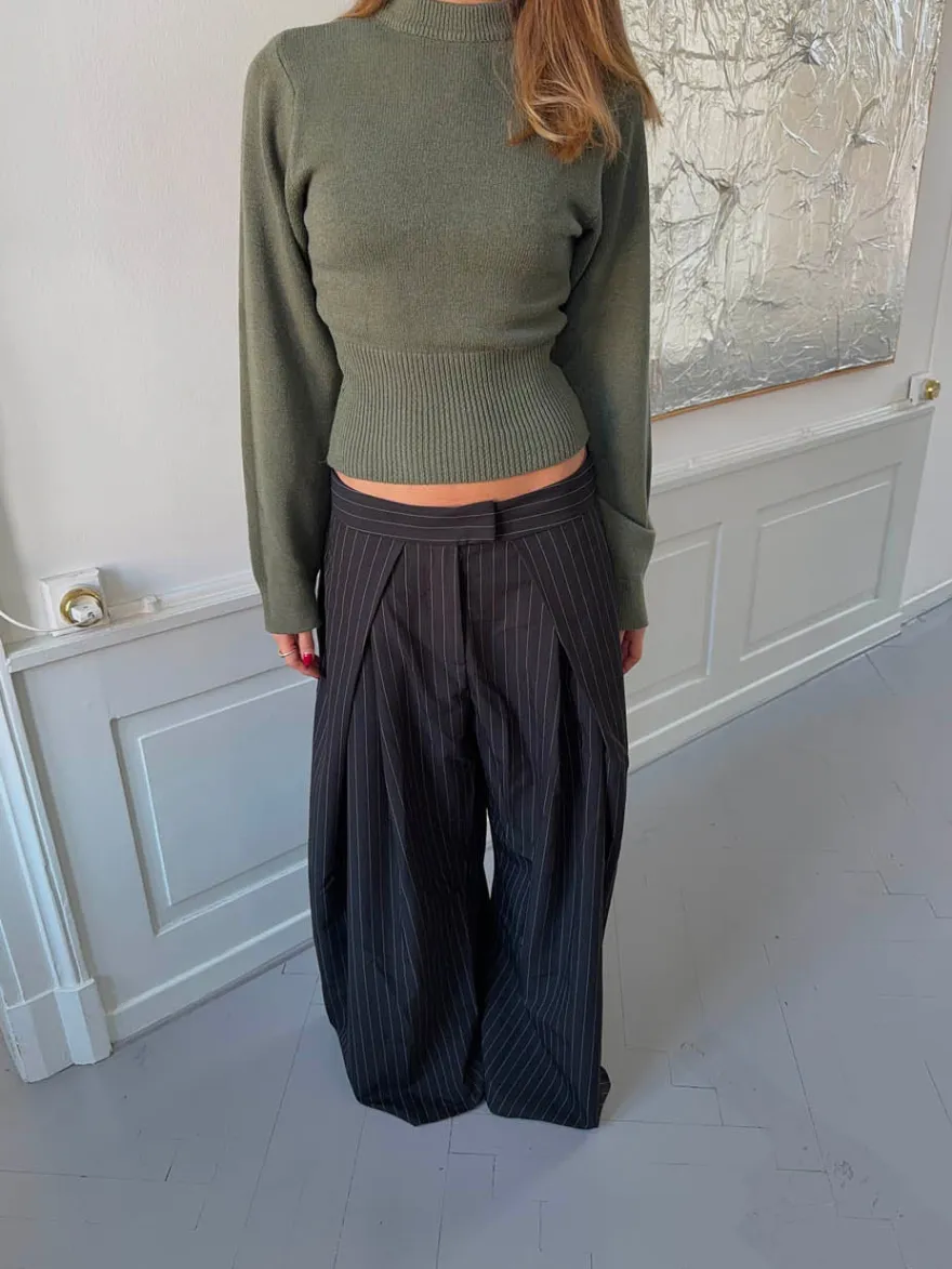 Design By Si Klausa suitpants med nålestriber - Sort/hvid Discount