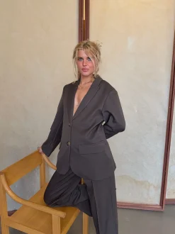Design By Si Kornelia oversized blazer - Brun Outlet