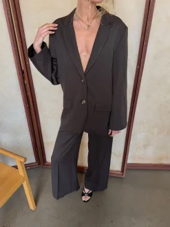 Design By Si Kornelia oversized blazer - Brun Outlet