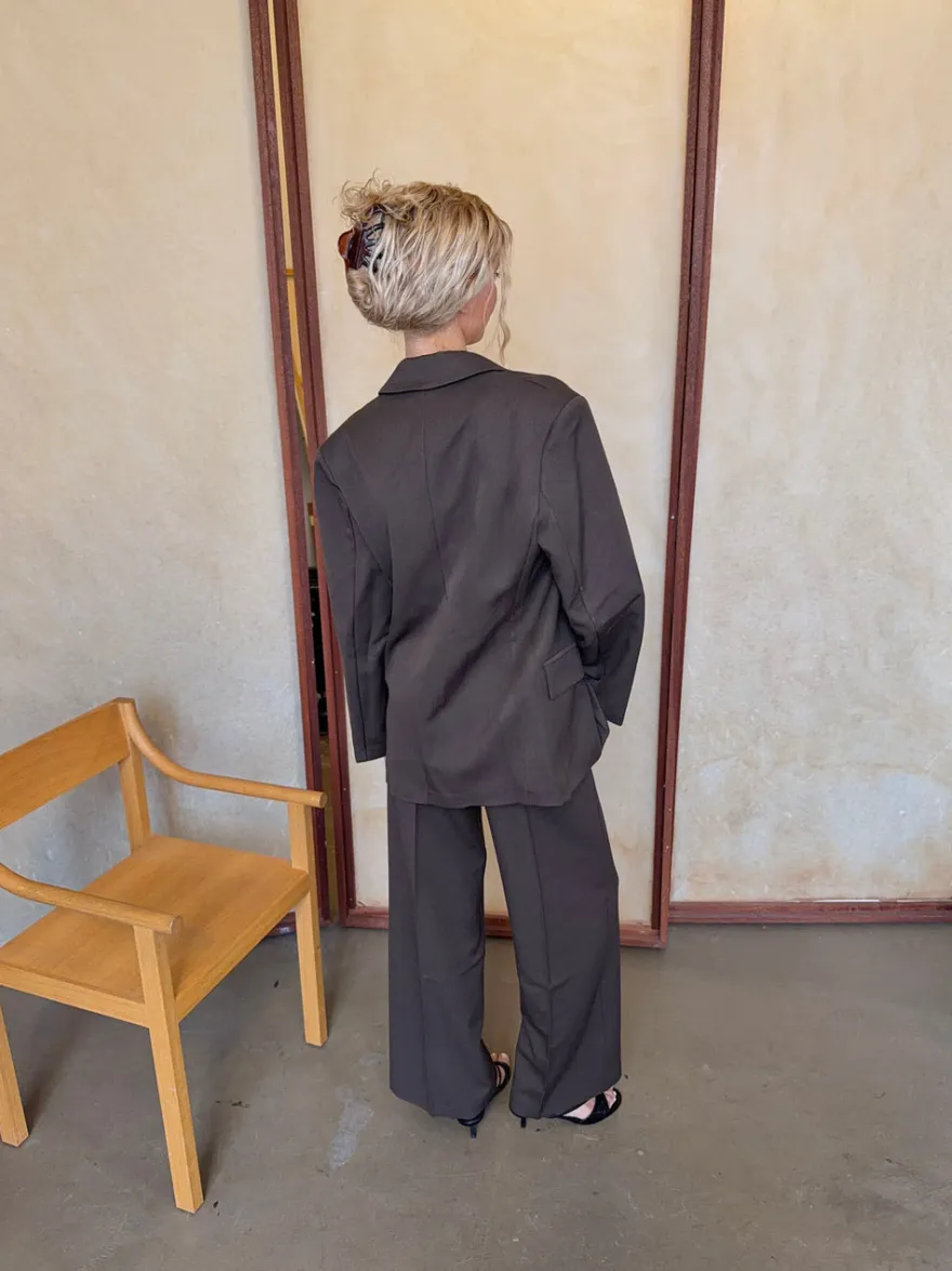 Design By Si Kornelia oversized blazer - Brun Outlet