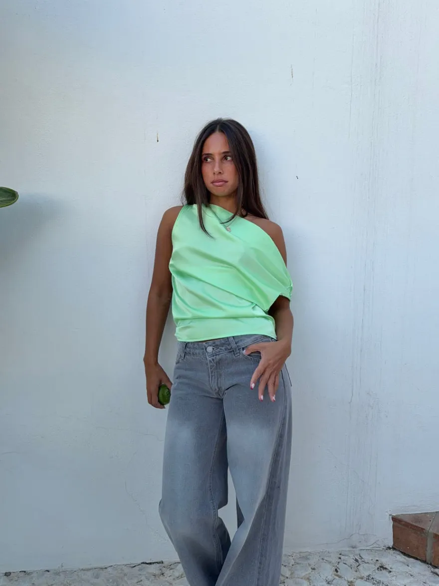 Design By Si Lavina one shoulder top - Grøn Best