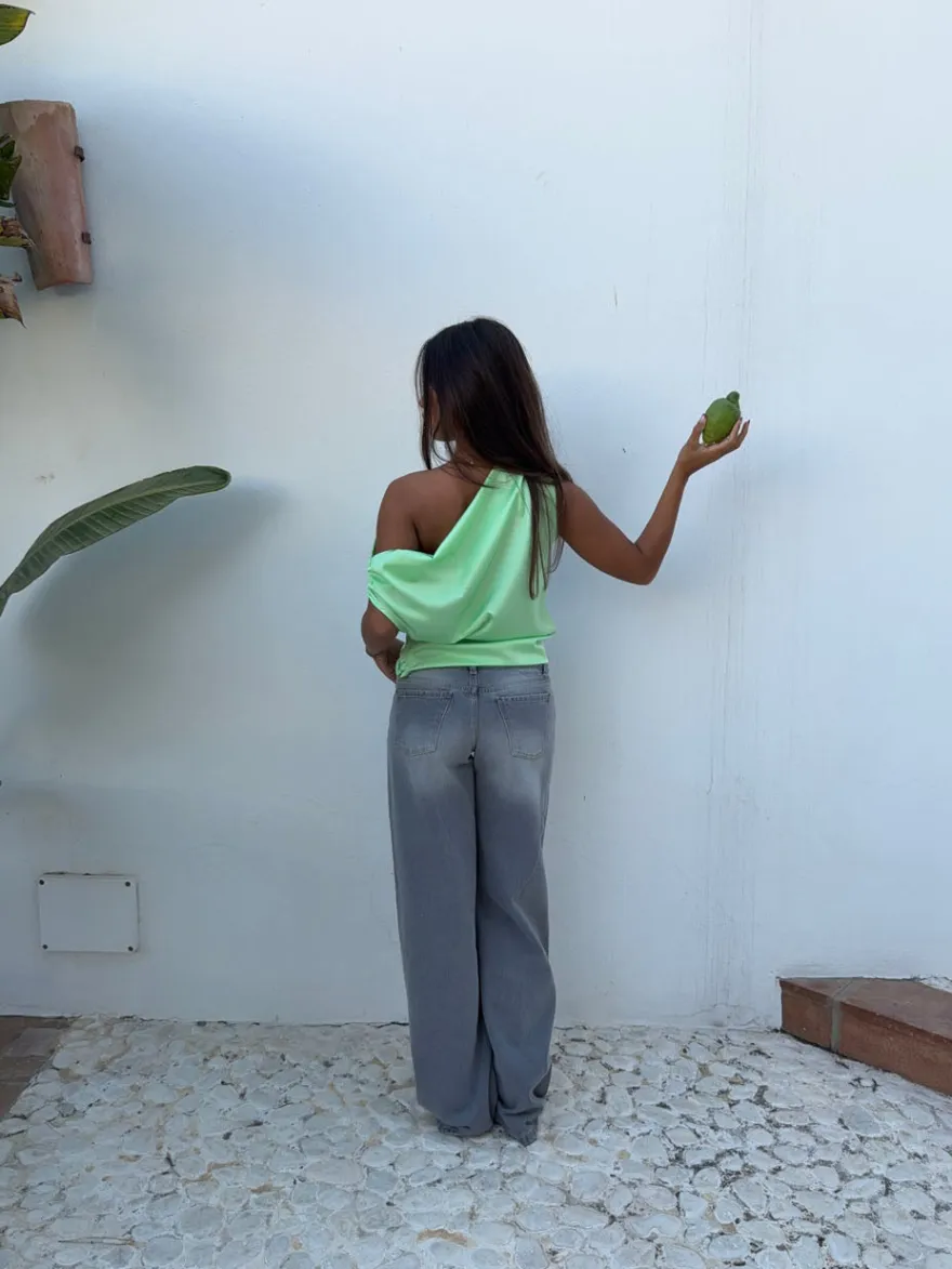Design By Si Lavina one shoulder top - Grøn Best