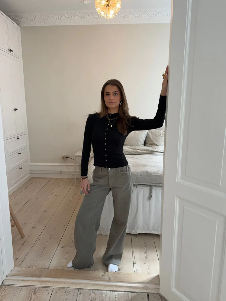 Design By Si Leonora langærmet bluse - Sort New
