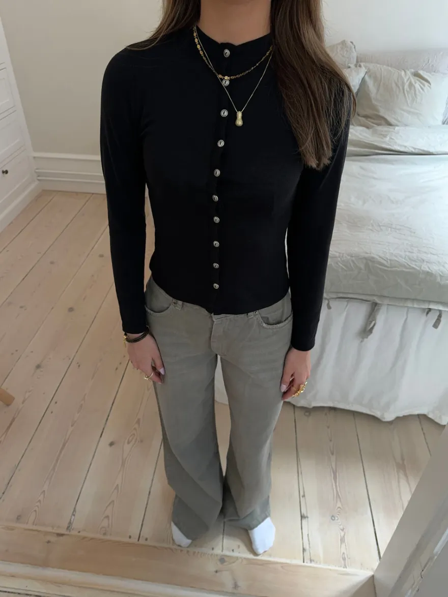 Design By Si Leonora langærmet bluse - Sort New