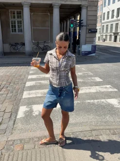 Design By Si Linda bermudashorts - Blå denim Online