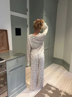 Design By Si Linnea pyjamasbukser med sløjfer - Off white New