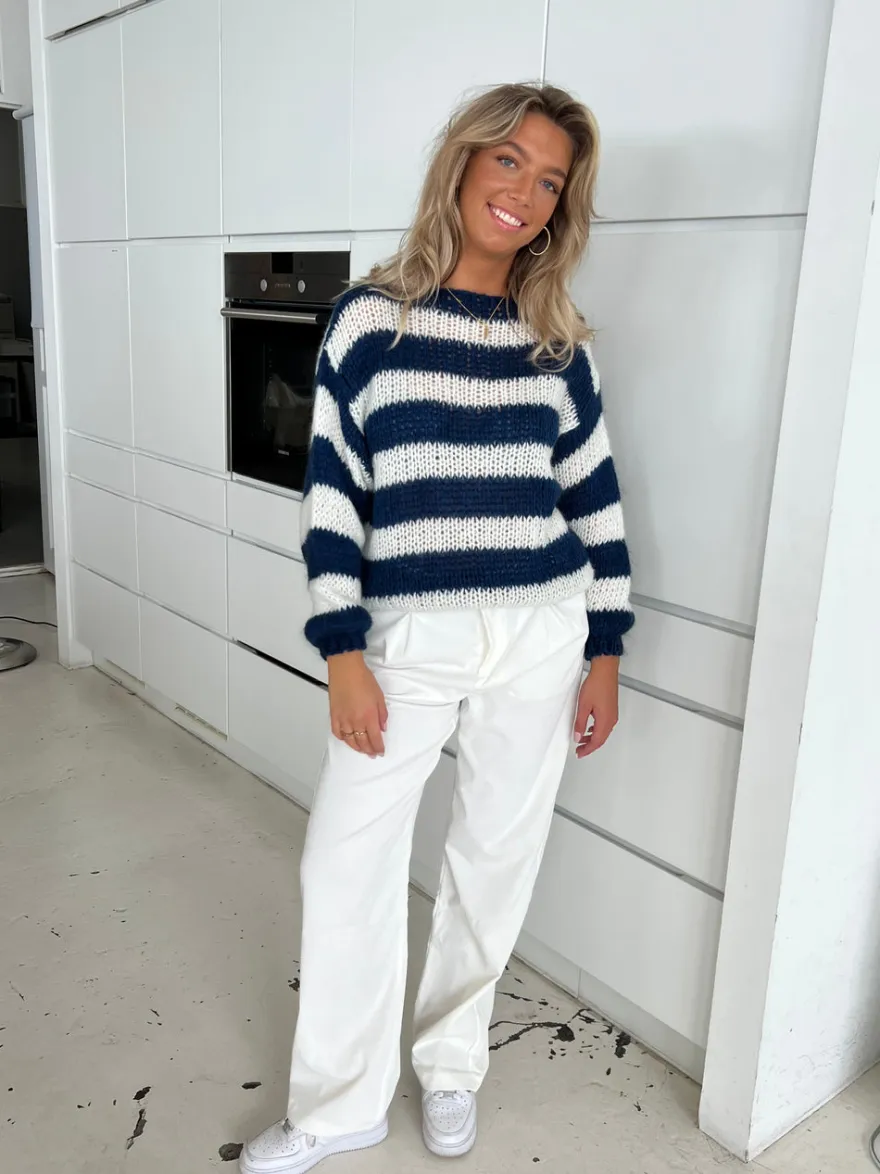Design By Si Lisette oversized suit bukser i fløjl - Off-white Online