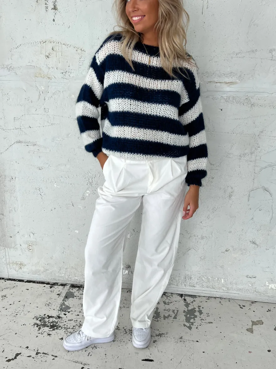 Design By Si Lisette oversized suit bukser i fløjl - Off-white Online